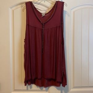 Free People crimson swing tank